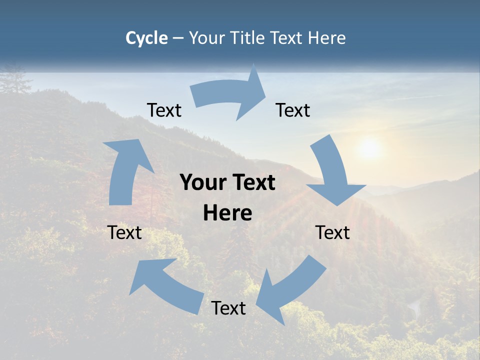 A Scenic View Of A Mountain Range With The Sun Setting In The Distance PowerPoint Template