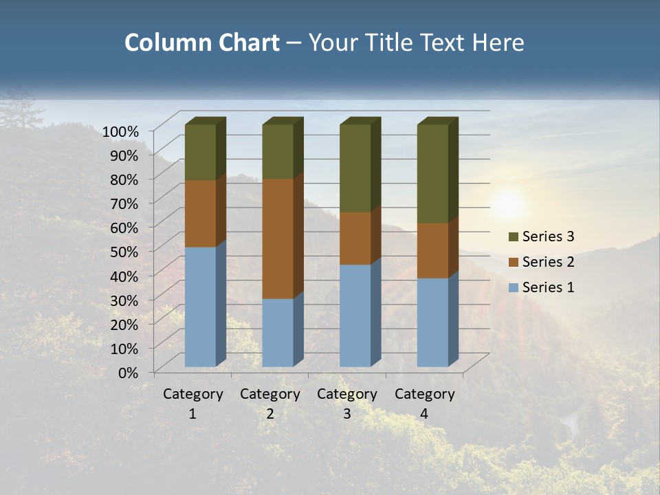 A Scenic View Of A Mountain Range With The Sun Setting In The Distance PowerPoint Template