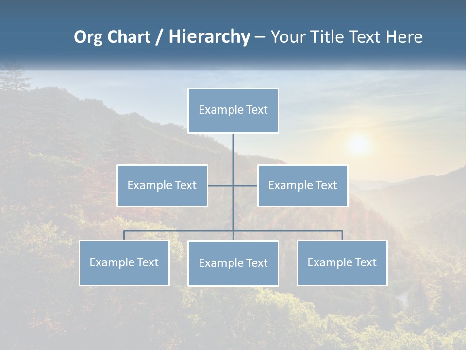 A Scenic View Of A Mountain Range With The Sun Setting In The Distance PowerPoint Template