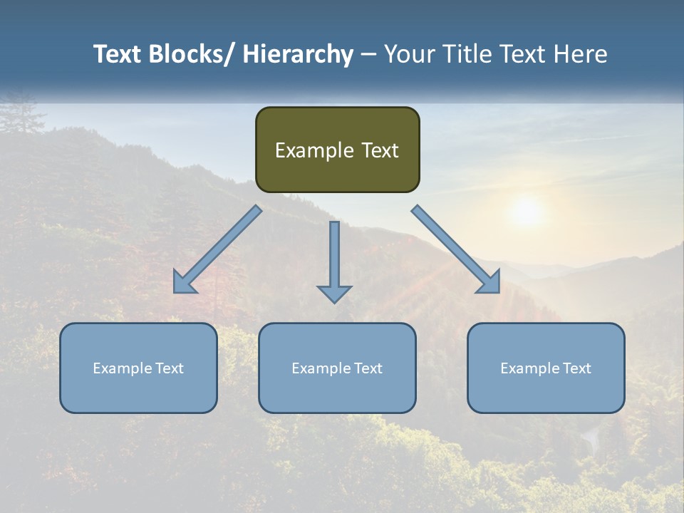 A Scenic View Of A Mountain Range With The Sun Setting In The Distance PowerPoint Template