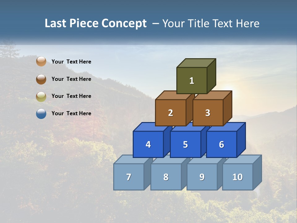 A Scenic View Of A Mountain Range With The Sun Setting In The Distance PowerPoint Template