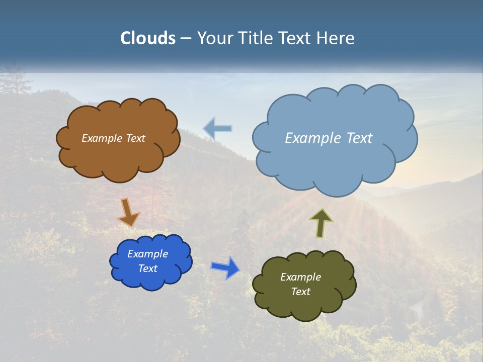 A Scenic View Of A Mountain Range With The Sun Setting In The Distance PowerPoint Template
