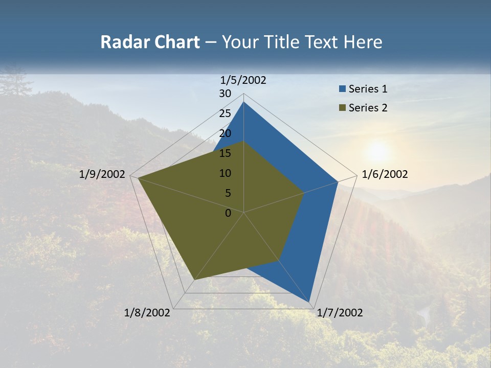A Scenic View Of A Mountain Range With The Sun Setting In The Distance PowerPoint Template