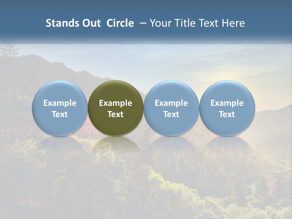 A Scenic View Of A Mountain Range With The Sun Setting In The Distance PowerPoint Template