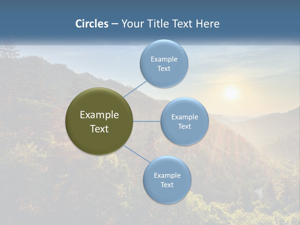 A Scenic View Of A Mountain Range With The Sun Setting In The Distance PowerPoint Template