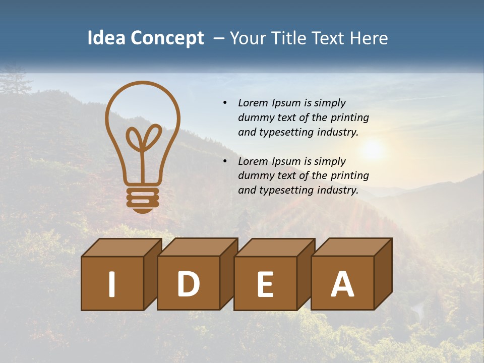 A Scenic View Of A Mountain Range With The Sun Setting In The Distance PowerPoint Template