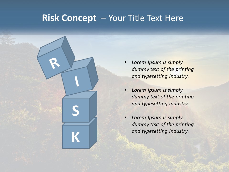 A Scenic View Of A Mountain Range With The Sun Setting In The Distance PowerPoint Template