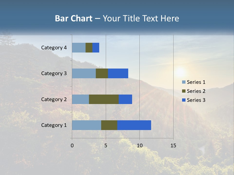 A Scenic View Of A Mountain Range With The Sun Setting In The Distance PowerPoint Template