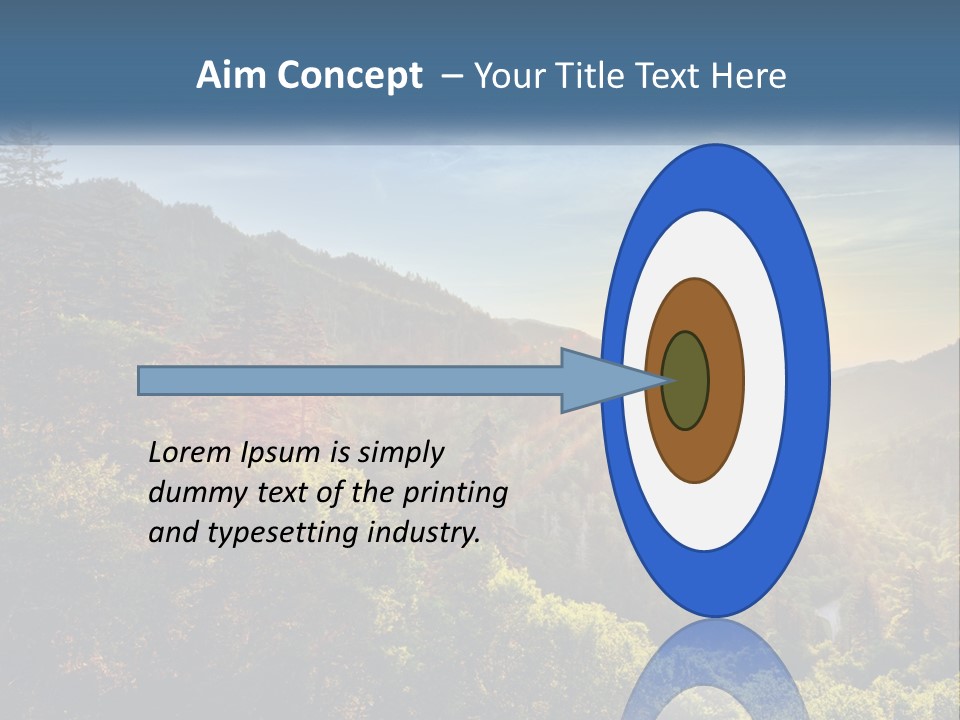 A Scenic View Of A Mountain Range With The Sun Setting In The Distance PowerPoint Template