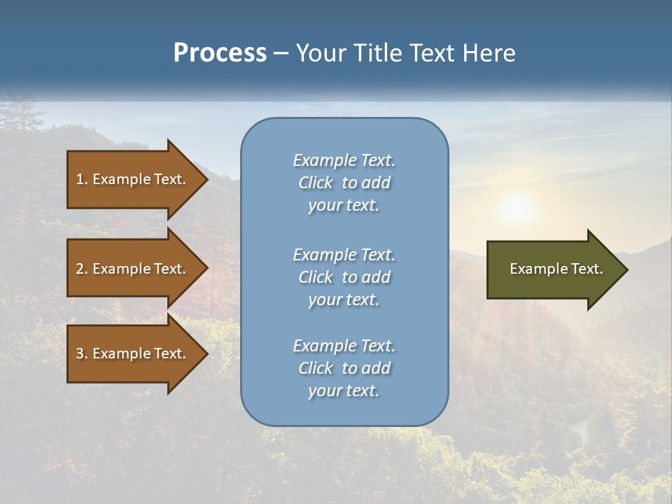 A Scenic View Of A Mountain Range With The Sun Setting In The Distance PowerPoint Template