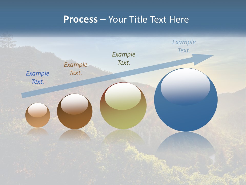 A Scenic View Of A Mountain Range With The Sun Setting In The Distance PowerPoint Template