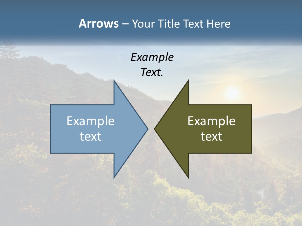 A Scenic View Of A Mountain Range With The Sun Setting In The Distance PowerPoint Template