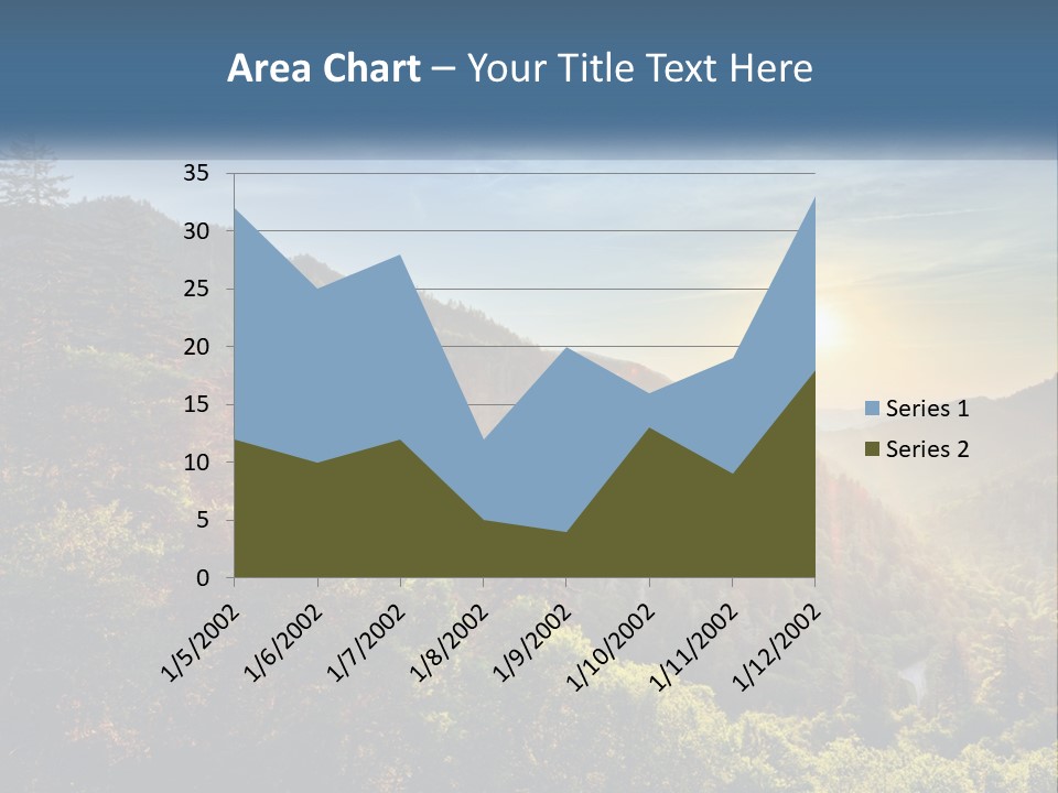 A Scenic View Of A Mountain Range With The Sun Setting In The Distance PowerPoint Template