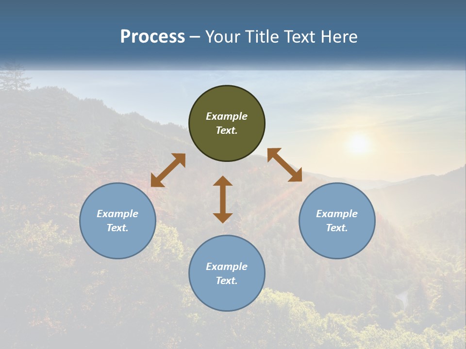 A Scenic View Of A Mountain Range With The Sun Setting In The Distance PowerPoint Template