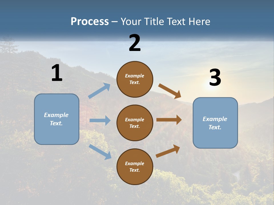 A Scenic View Of A Mountain Range With The Sun Setting In The Distance PowerPoint Template