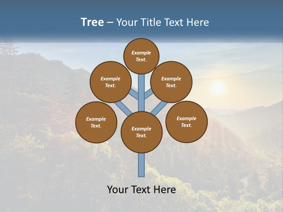A Scenic View Of A Mountain Range With The Sun Setting In The Distance PowerPoint Template