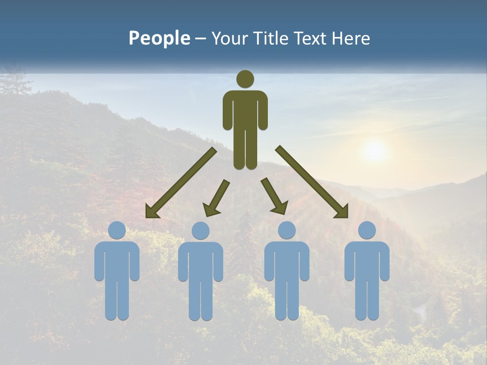 A Scenic View Of A Mountain Range With The Sun Setting In The Distance PowerPoint Template