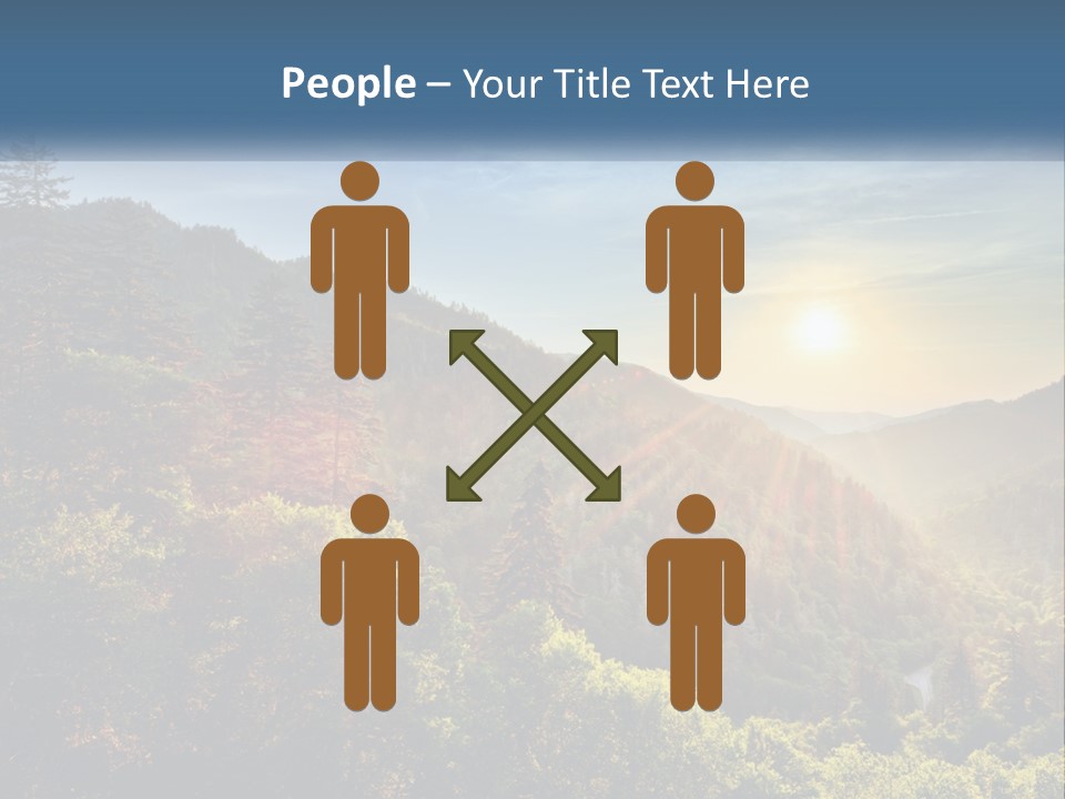 A Scenic View Of A Mountain Range With The Sun Setting In The Distance PowerPoint Template