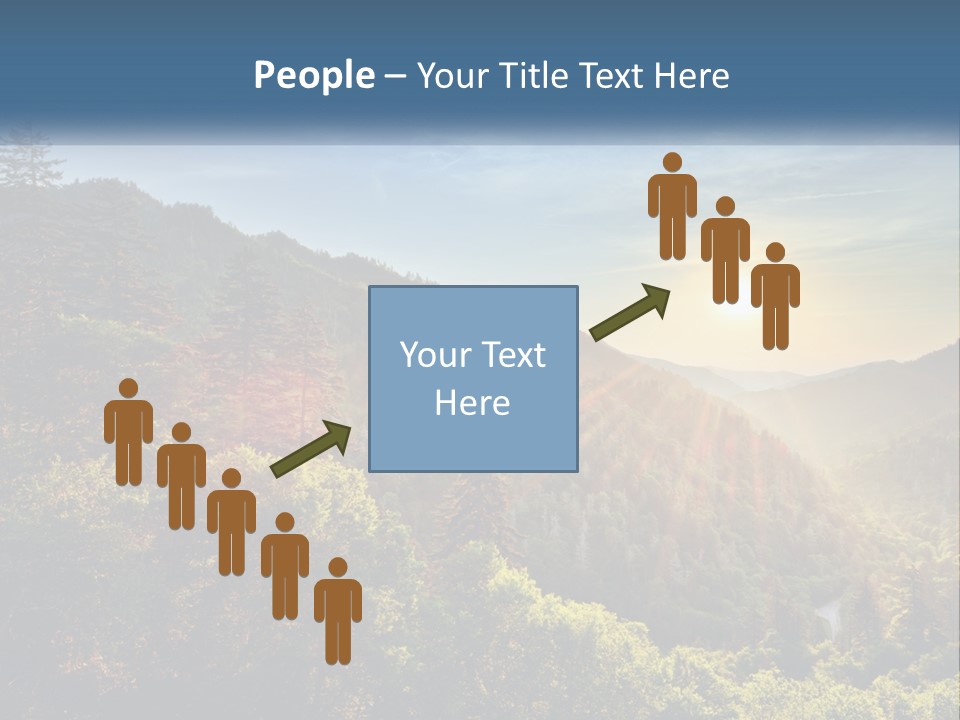 A Scenic View Of A Mountain Range With The Sun Setting In The Distance PowerPoint Template