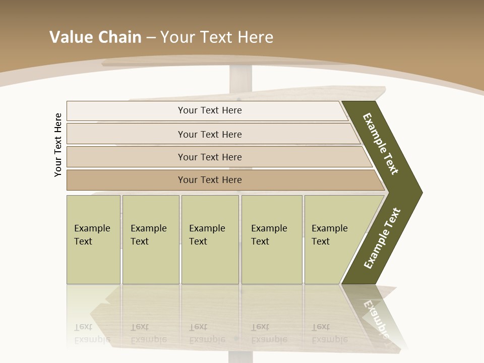 A Group Of Wooden Signs Pointing In Different Directions PowerPoint Template