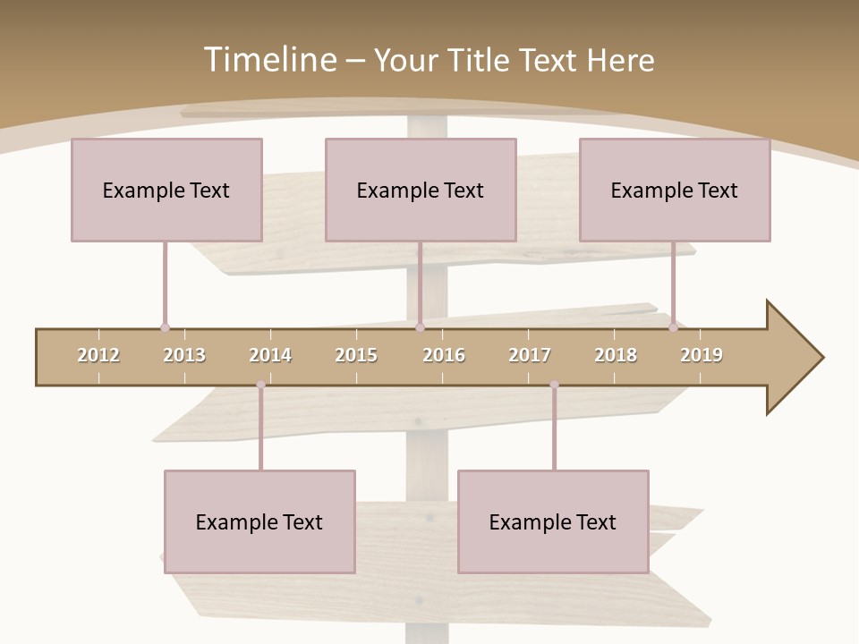 A Group Of Wooden Signs Pointing In Different Directions PowerPoint Template
