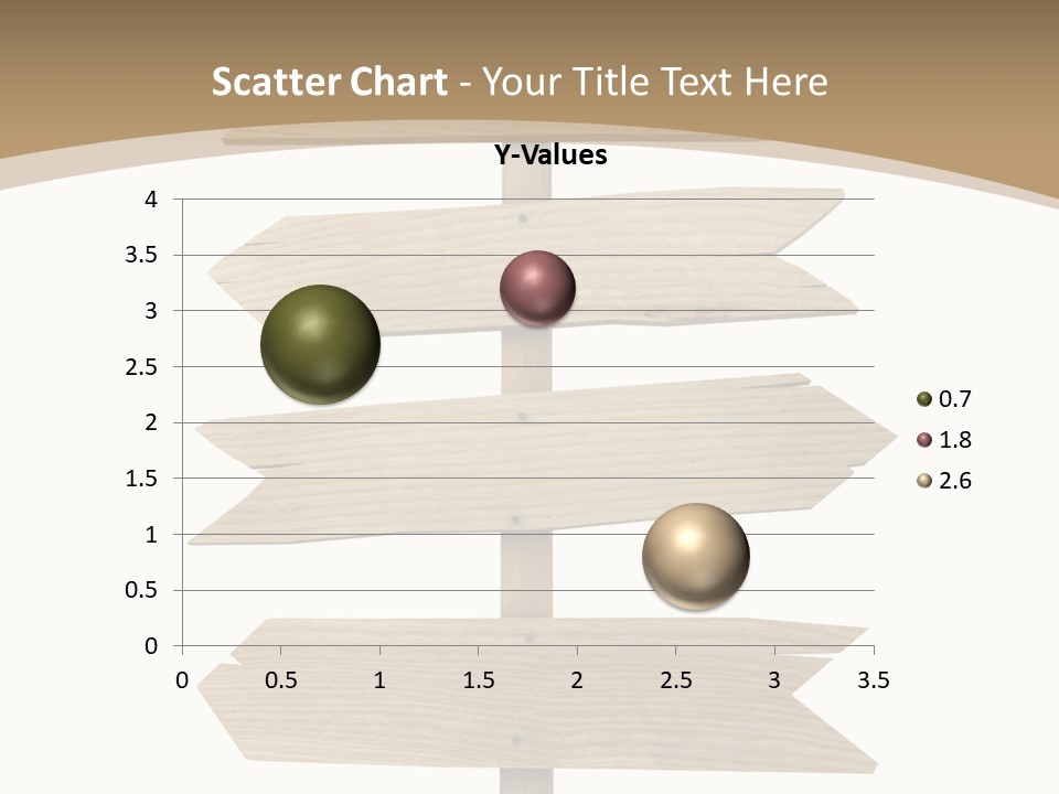 A Group Of Wooden Signs Pointing In Different Directions PowerPoint Template