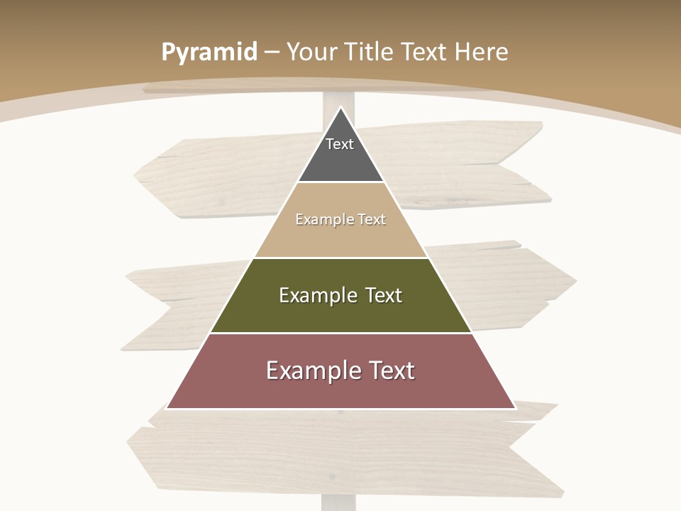 A Group Of Wooden Signs Pointing In Different Directions PowerPoint Template