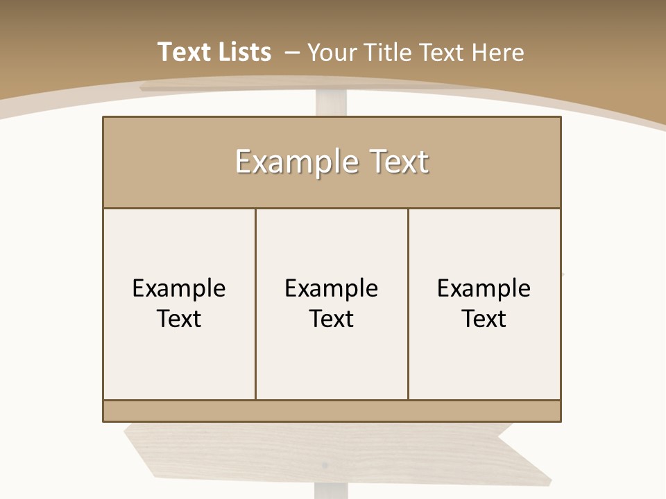A Group Of Wooden Signs Pointing In Different Directions PowerPoint Template
