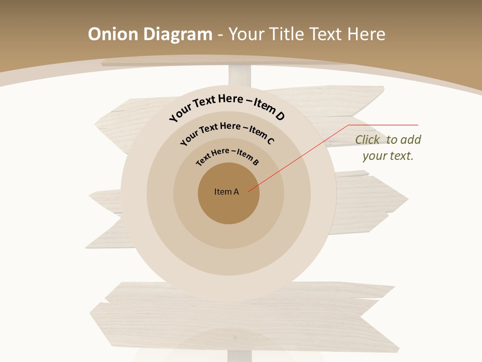 A Group Of Wooden Signs Pointing In Different Directions PowerPoint Template