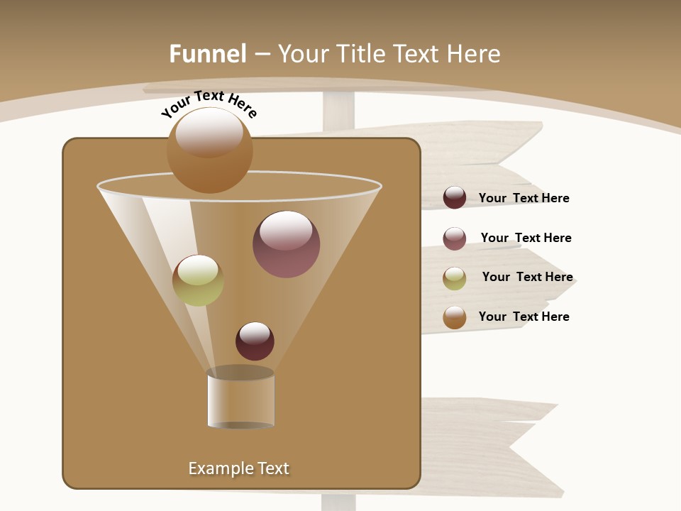 A Group Of Wooden Signs Pointing In Different Directions PowerPoint Template