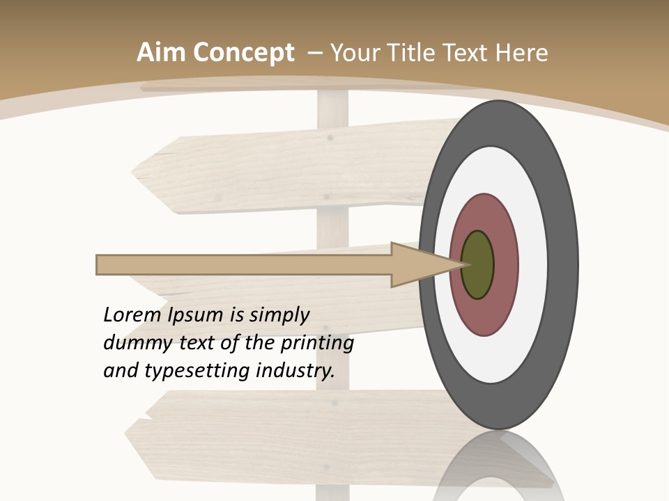 A Group Of Wooden Signs Pointing In Different Directions PowerPoint Template