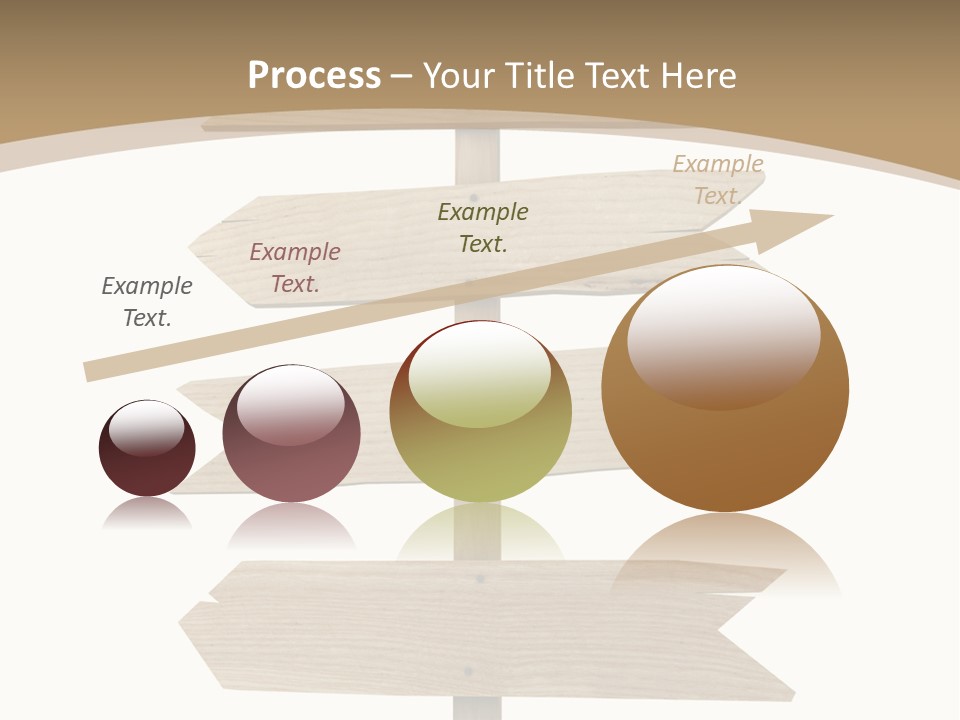 A Group Of Wooden Signs Pointing In Different Directions PowerPoint Template