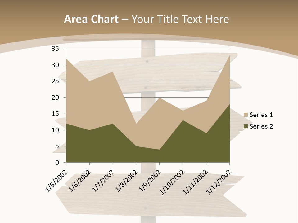 A Group Of Wooden Signs Pointing In Different Directions PowerPoint Template