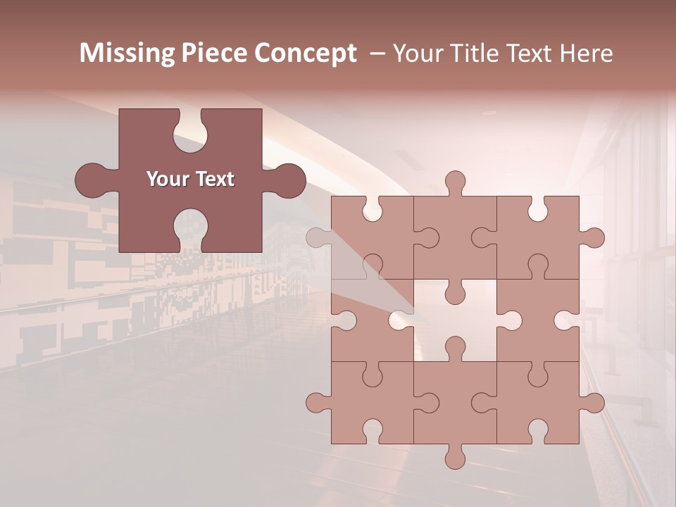 A Large Room With A Long Wall And A Lot Of Windows PowerPoint Template