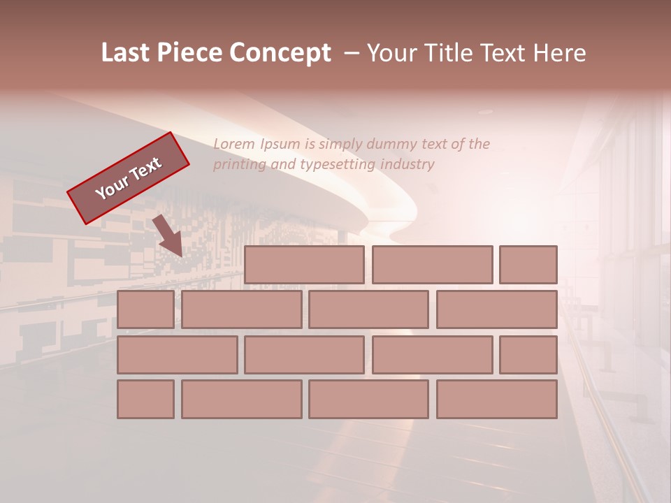 A Large Room With A Long Wall And A Lot Of Windows PowerPoint Template