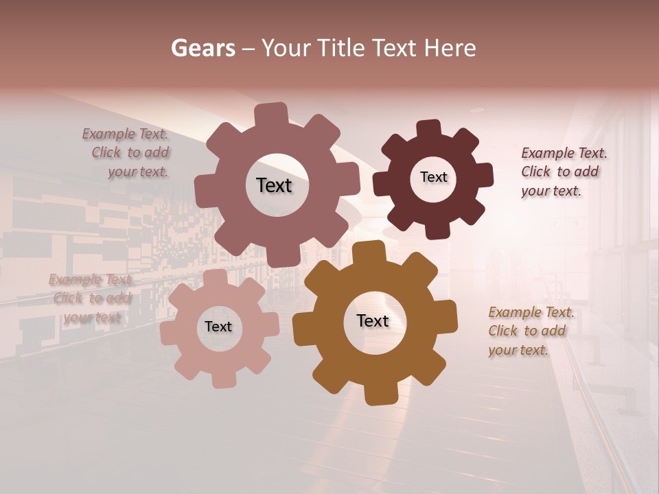 A Large Room With A Long Wall And A Lot Of Windows PowerPoint Template