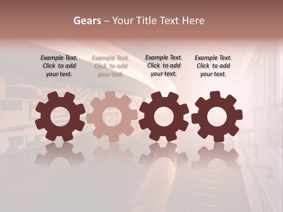 A Large Room With A Long Wall And A Lot Of Windows PowerPoint Template