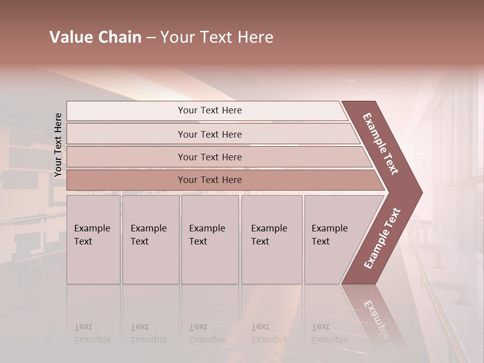 A Large Room With A Long Wall And A Lot Of Windows PowerPoint Template