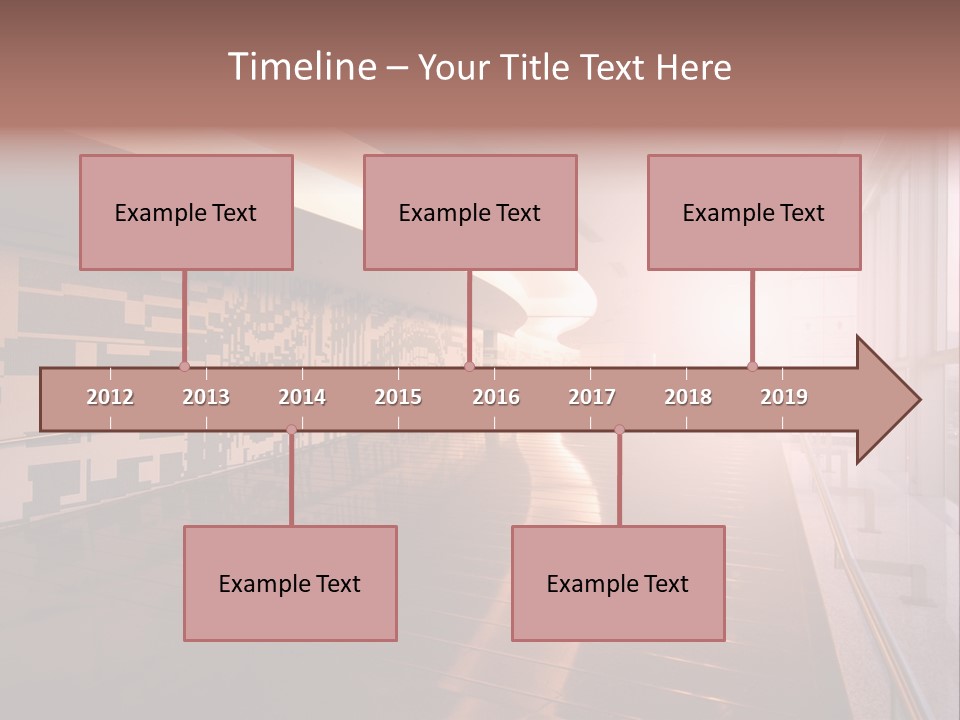 A Large Room With A Long Wall And A Lot Of Windows PowerPoint Template