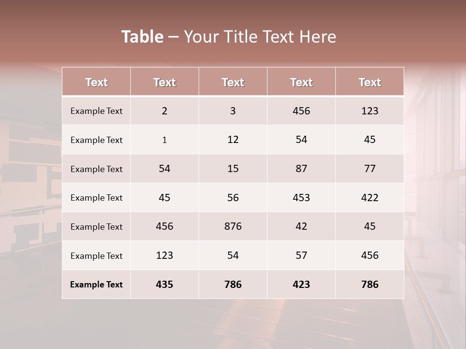 A Large Room With A Long Wall And A Lot Of Windows PowerPoint Template