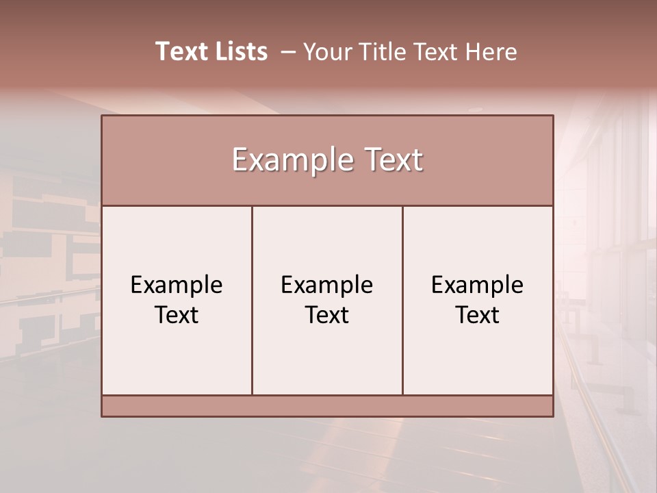 A Large Room With A Long Wall And A Lot Of Windows PowerPoint Template