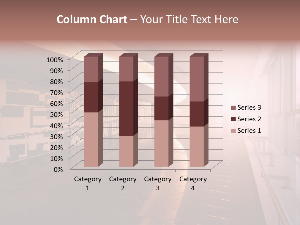 A Large Room With A Long Wall And A Lot Of Windows PowerPoint Template