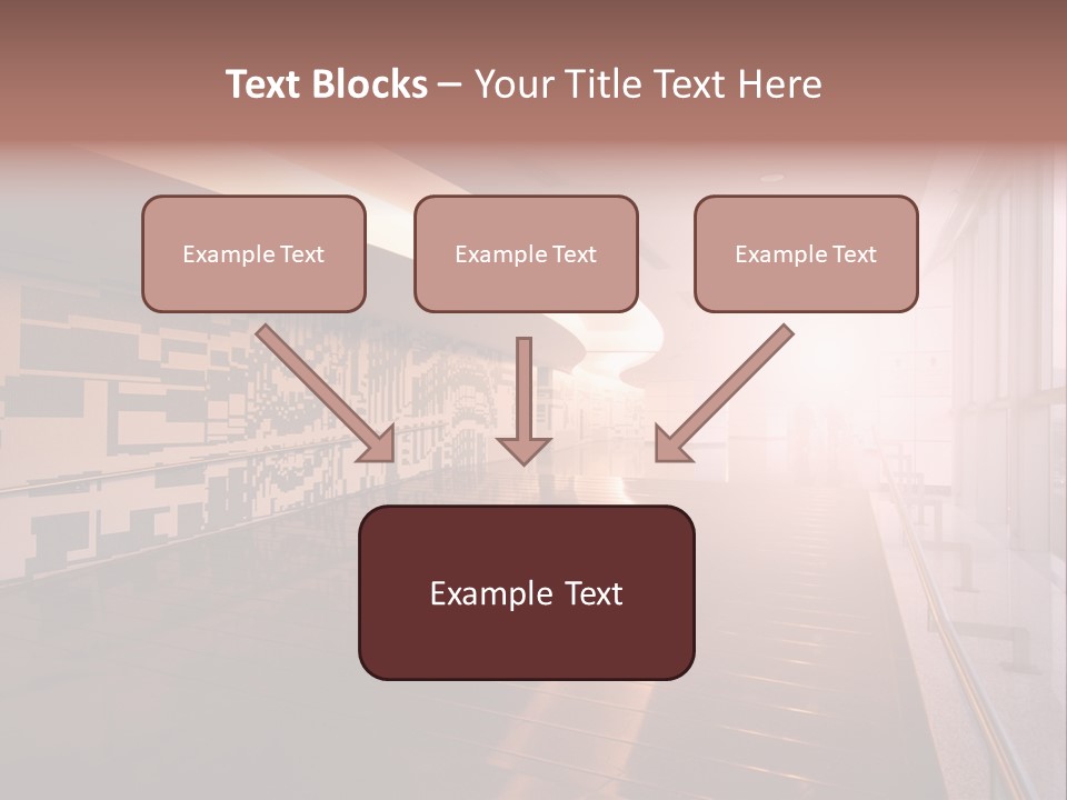 A Large Room With A Long Wall And A Lot Of Windows PowerPoint Template