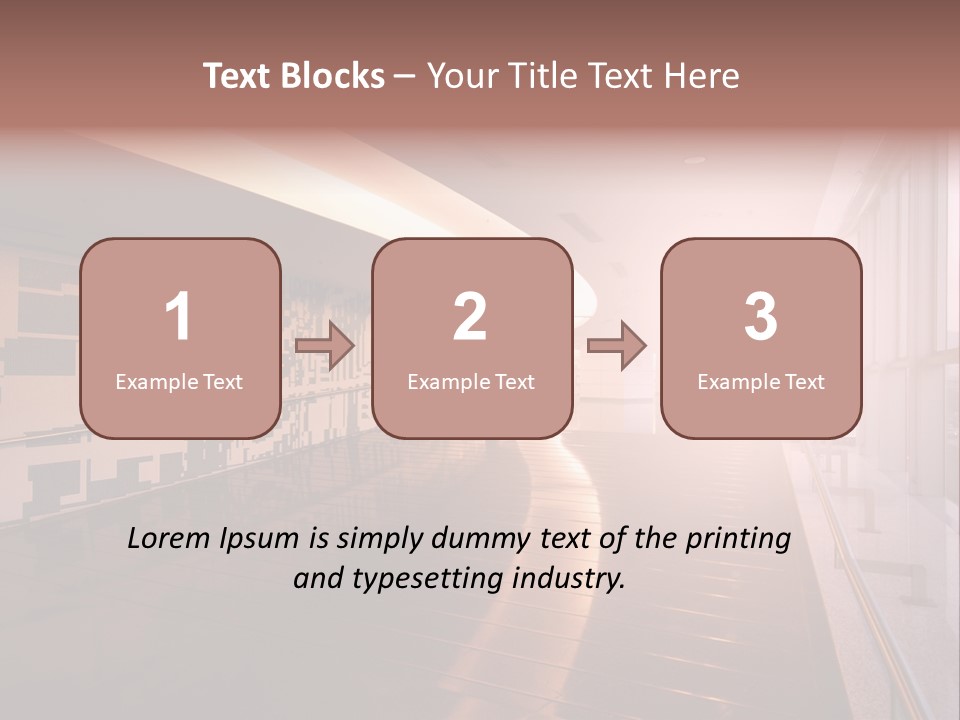 A Large Room With A Long Wall And A Lot Of Windows PowerPoint Template