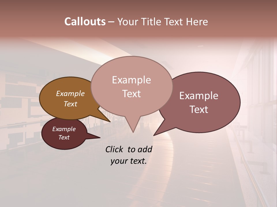 A Large Room With A Long Wall And A Lot Of Windows PowerPoint Template