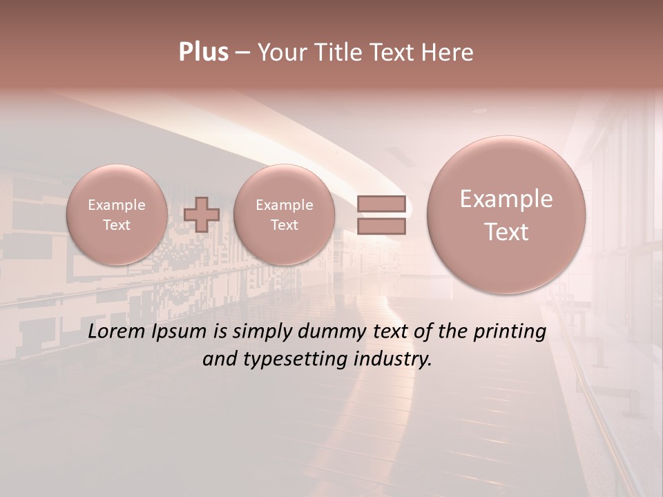 A Large Room With A Long Wall And A Lot Of Windows PowerPoint Template