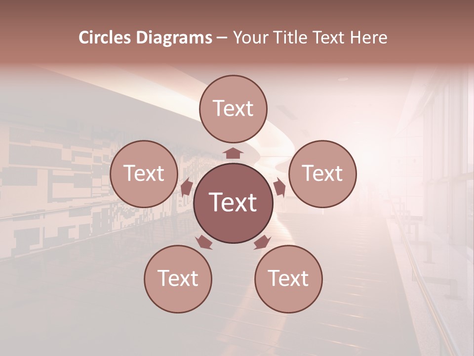 A Large Room With A Long Wall And A Lot Of Windows PowerPoint Template