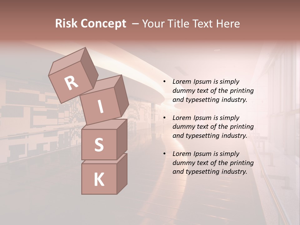 A Large Room With A Long Wall And A Lot Of Windows PowerPoint Template