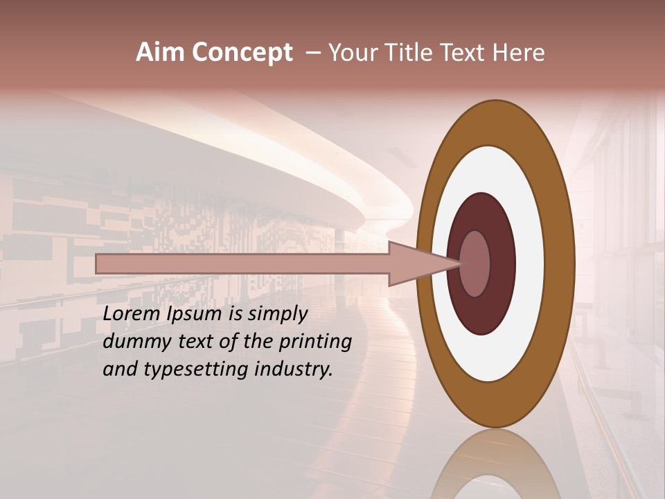 A Large Room With A Long Wall And A Lot Of Windows PowerPoint Template