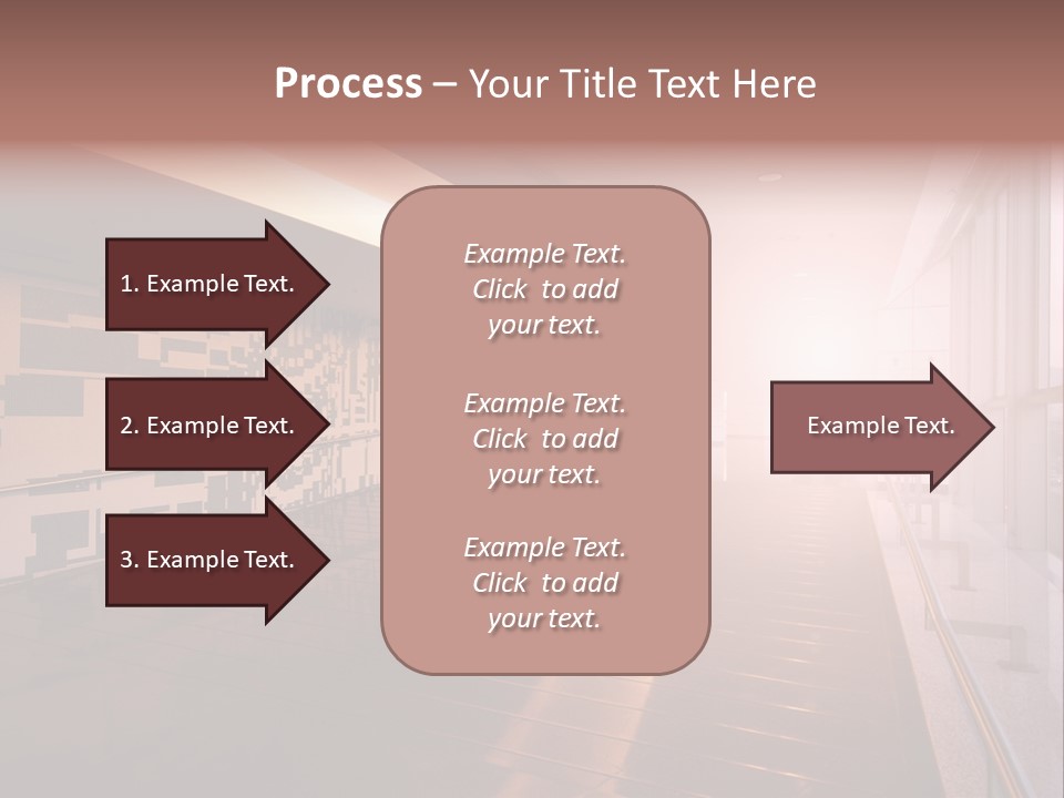 A Large Room With A Long Wall And A Lot Of Windows PowerPoint Template